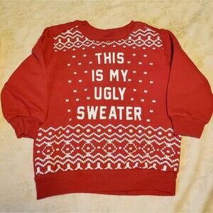 3 PC Carter Baby Girl 18 Mo UGLY CHRISTMAS SWEATER Sweatshirt 2 Holiday T-Shirts